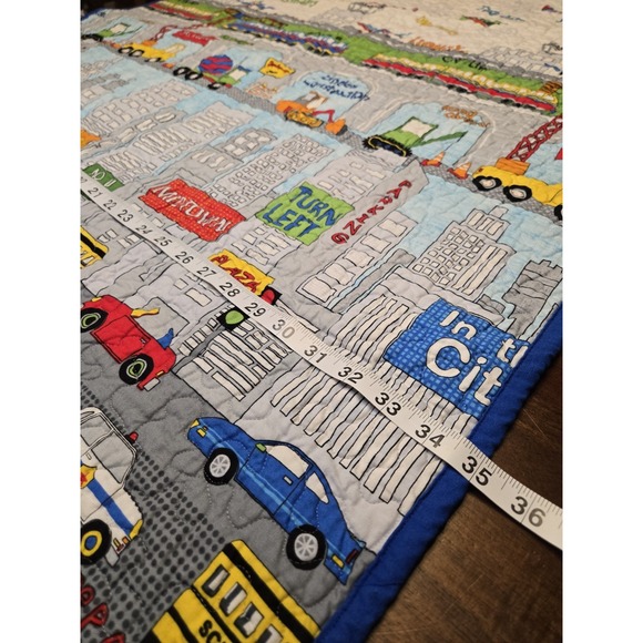 Farm Animal Quilted Baby Child Nursery Blanket Reversible Unisex 43.5x35" Colors - Picture 2 of 5